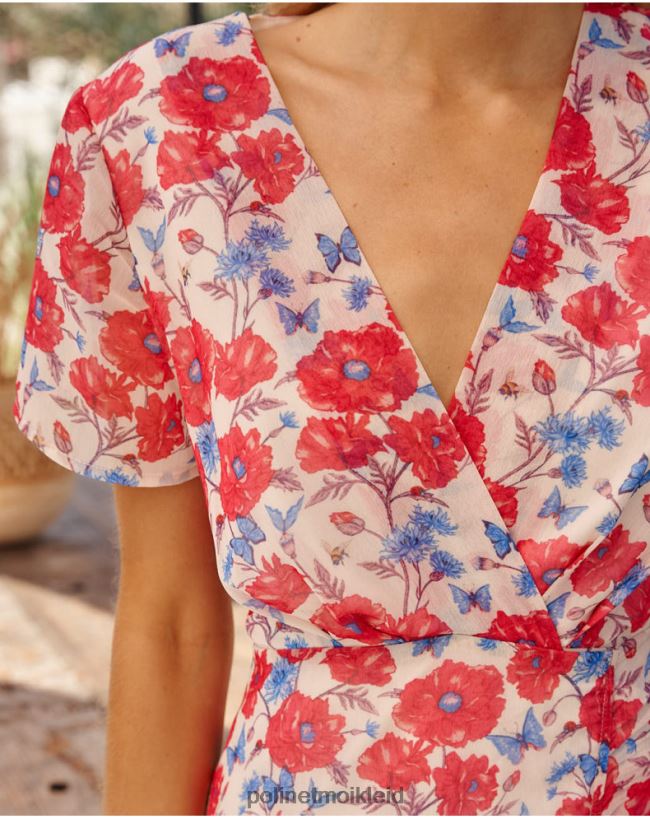 Polin et moi Kleid Cross-Over Estibaliz HT8R16 Kleidung roh