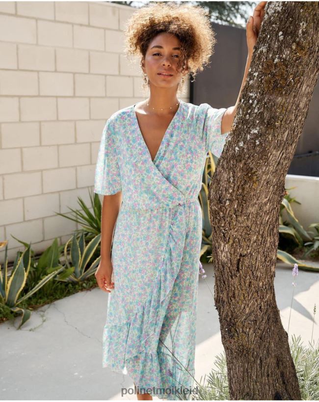 Polin et moi Kleid Crossover Ainhoa HT8R14 Kleidung Denim