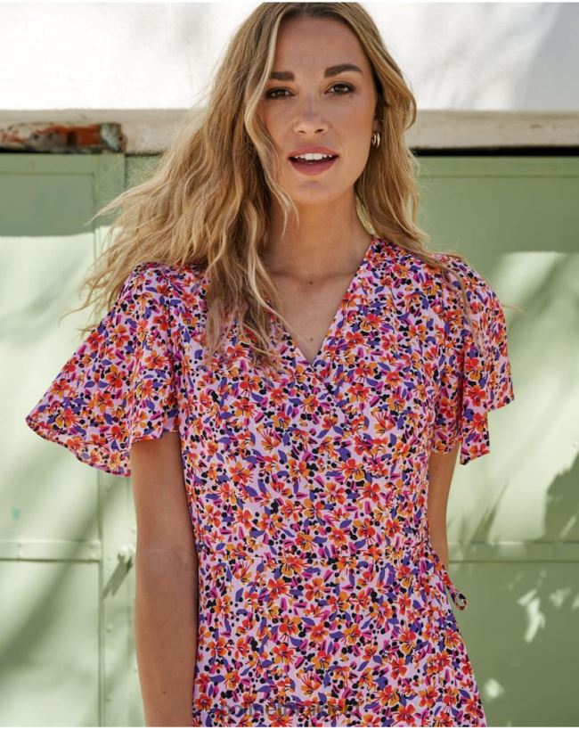 Polin et moi Kleid Crossover Carma HT8R107 Kleidung lila