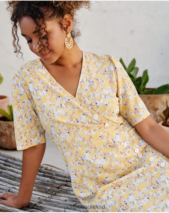 Polin et moi Kleid Crossover Edda HT8R33 Kleidung Gelb