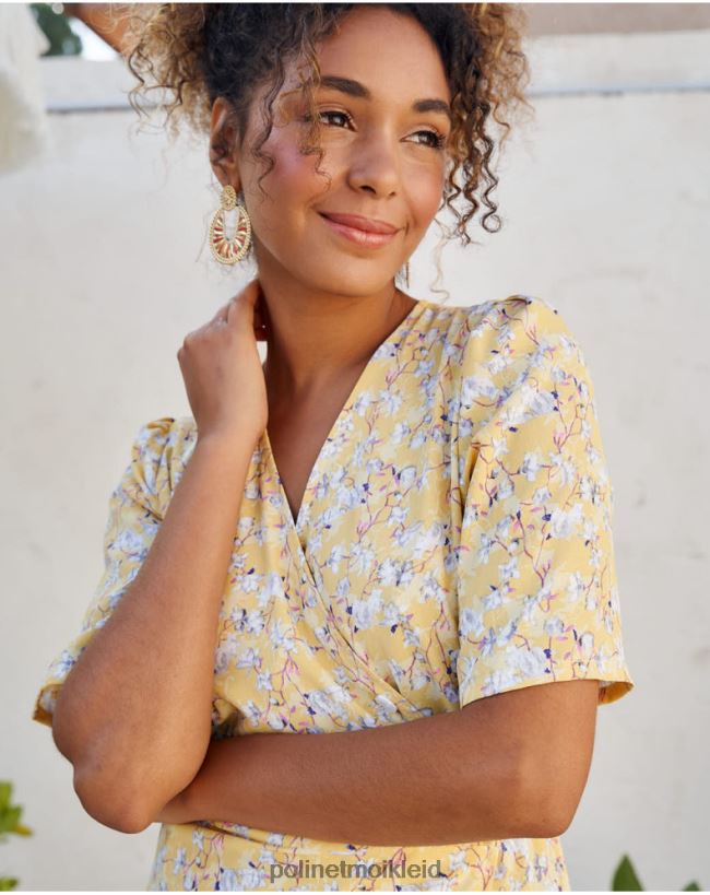 Polin et moi Kleid Crossover Edda HT8R33 Kleidung Gelb