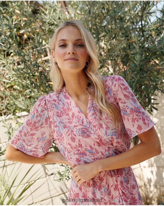 Polin et moi Kleid Crossover Naiare HT8R1 Kleidung Rose