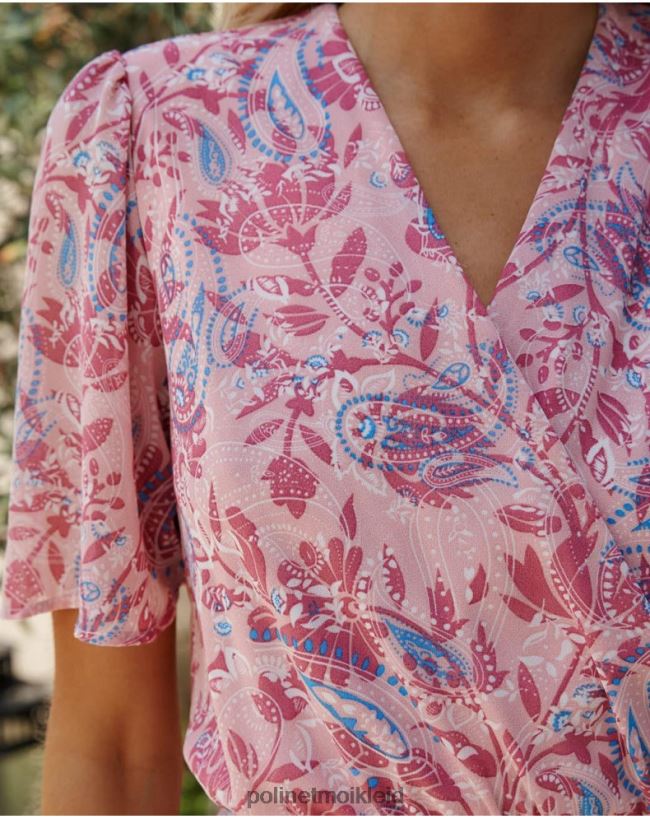 Polin et moi Kleid Crossover Naiare HT8R1 Kleidung Rose