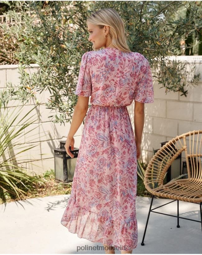 Polin et moi Kleid Crossover Naiare HT8R1 Kleidung Rose