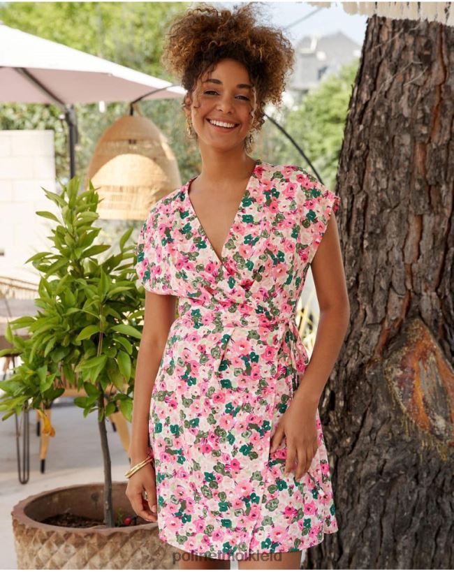 Polin et moi Kleid Crossover Tana HT8R23 Kleidung Himbeere