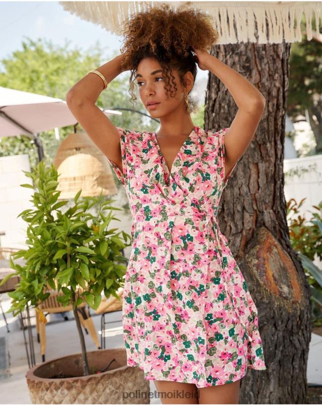 Polin et moi Kleid Crossover Tana HT8R23 Kleidung Himbeere