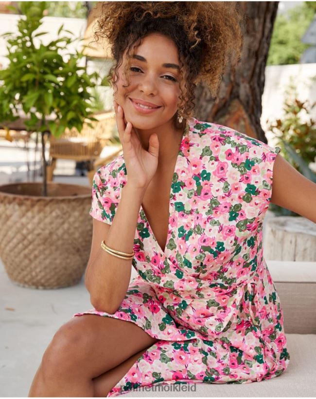 Polin et moi Kleid Crossover Tana HT8R23 Kleidung Himbeere