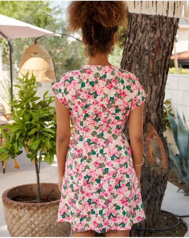 Polin et moi Kleid Crossover Tana HT8R23 Kleidung Himbeere