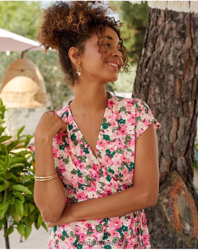 Polin et moi Kleid Crossover Tana HT8R23 Kleidung Himbeere