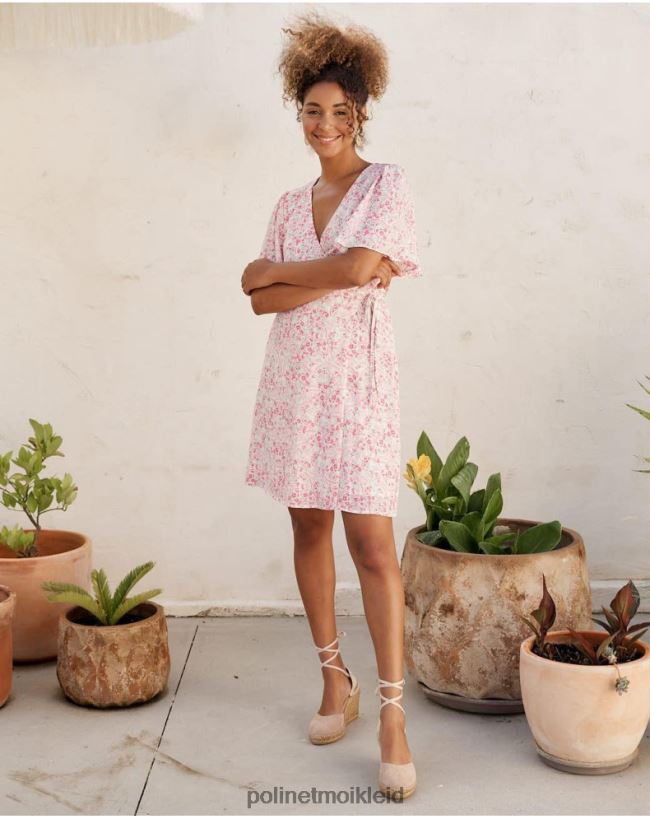 Polin et moi Kleid Crossover Xiomara HT8R8 Kleidung Rose