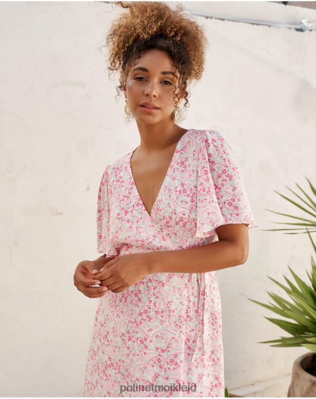 Polin et moi Kleid Crossover Xiomara HT8R8 Kleidung Rose