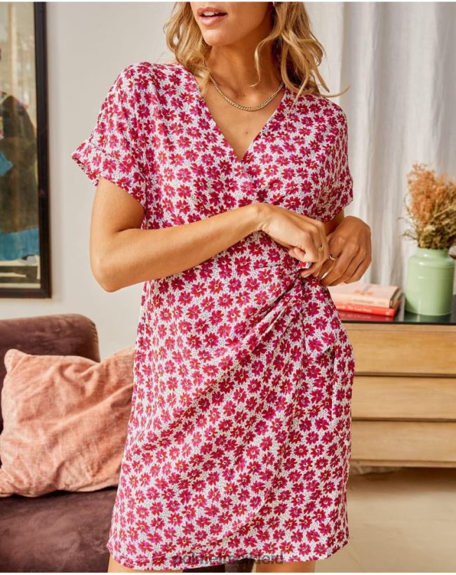 Polin et moi Kleid Knoten Jasmin HT8R115 Kleidung Himbeere