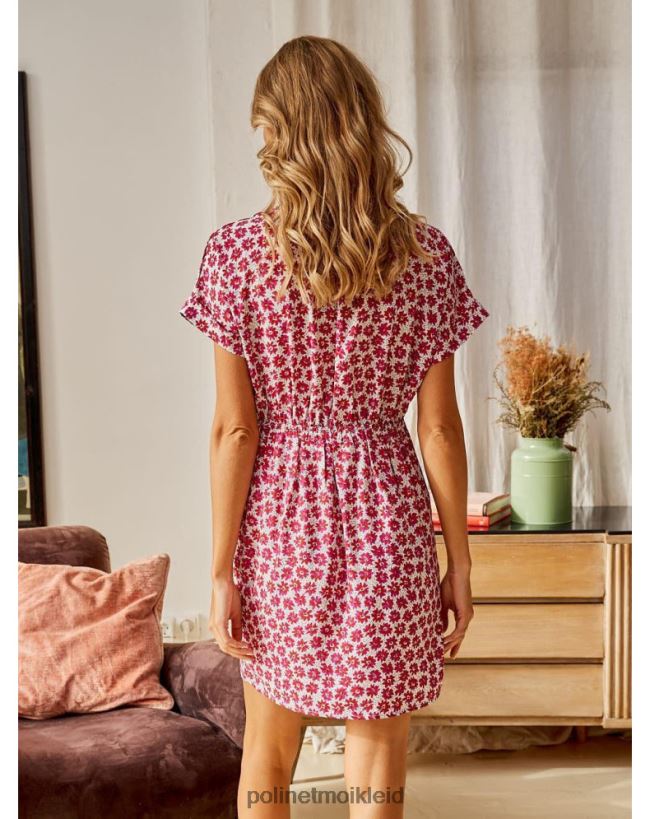 Polin et moi Kleid Knoten Jasmin HT8R115 Kleidung Himbeere