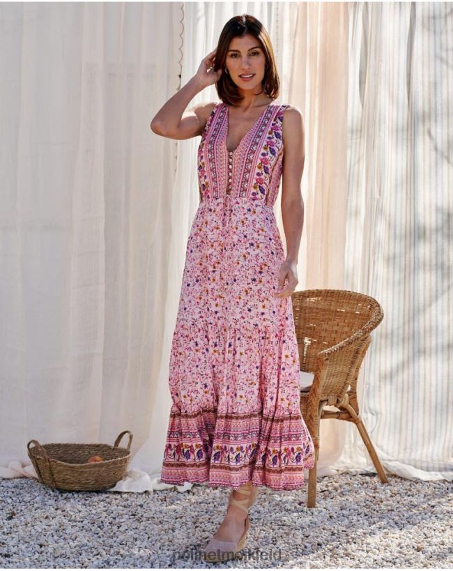 Polin et moi Kleid ausgestelltes Clia HT8R79 Kleidung Rose