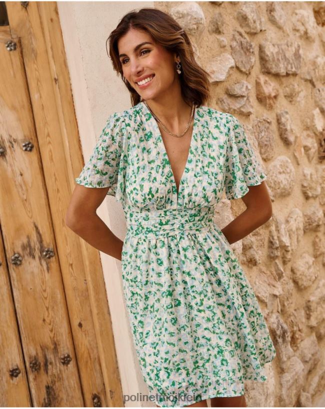 Polin et moi Kleid geflecktes Celeste HT8R34 Kleidung Türkis