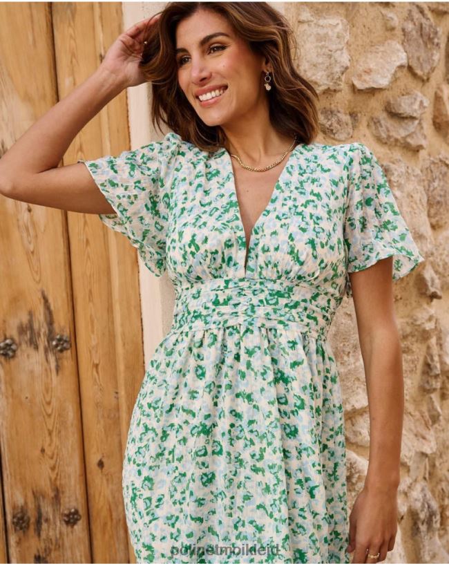 Polin et moi Kleid geflecktes Celeste HT8R34 Kleidung Türkis