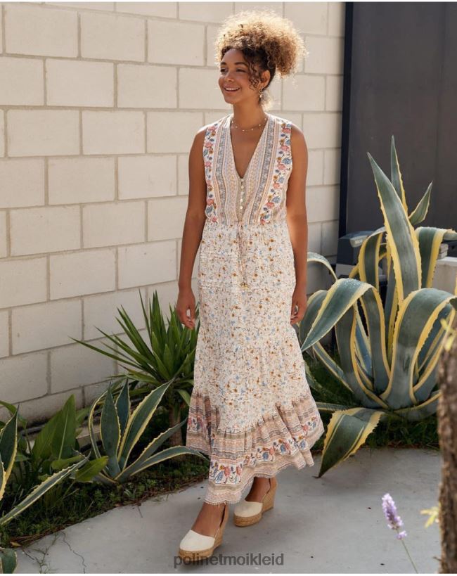 Polin et moi Kleid mit Eleny-Knöpfen HT8R10 Kleidung roh