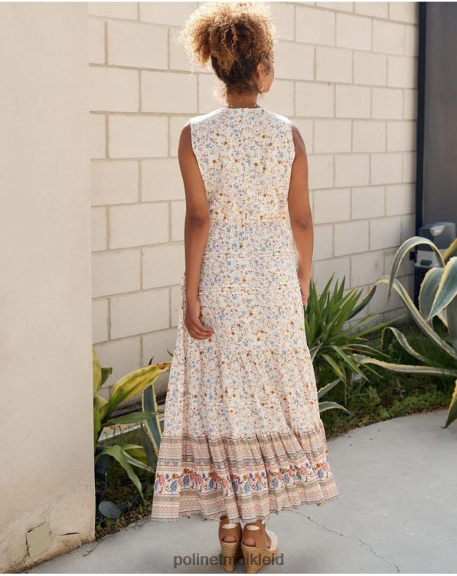 Polin et moi Kleid mit Eleny-Knöpfen HT8R10 Kleidung roh