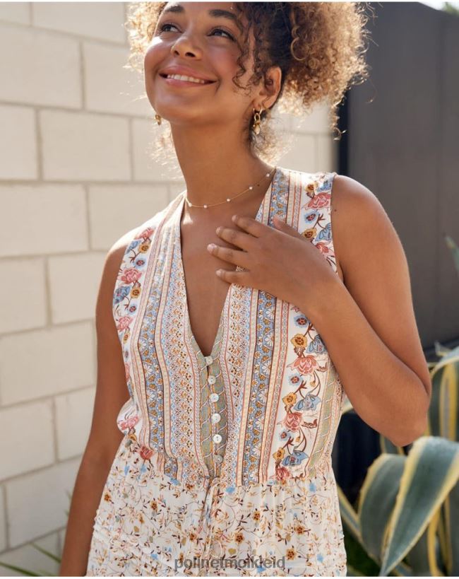 Polin et moi Kleid mit Eleny-Knöpfen HT8R10 Kleidung roh