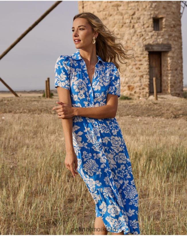 Polin et moi Kleid mit Matilda-Print HT8R67 Kleidung klein blau