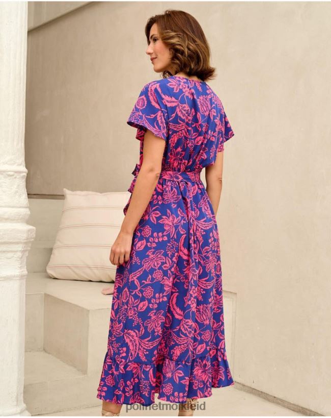 Polin et moi Kleid mit Rüschen Dila HT8R129 Kleidung klein blau