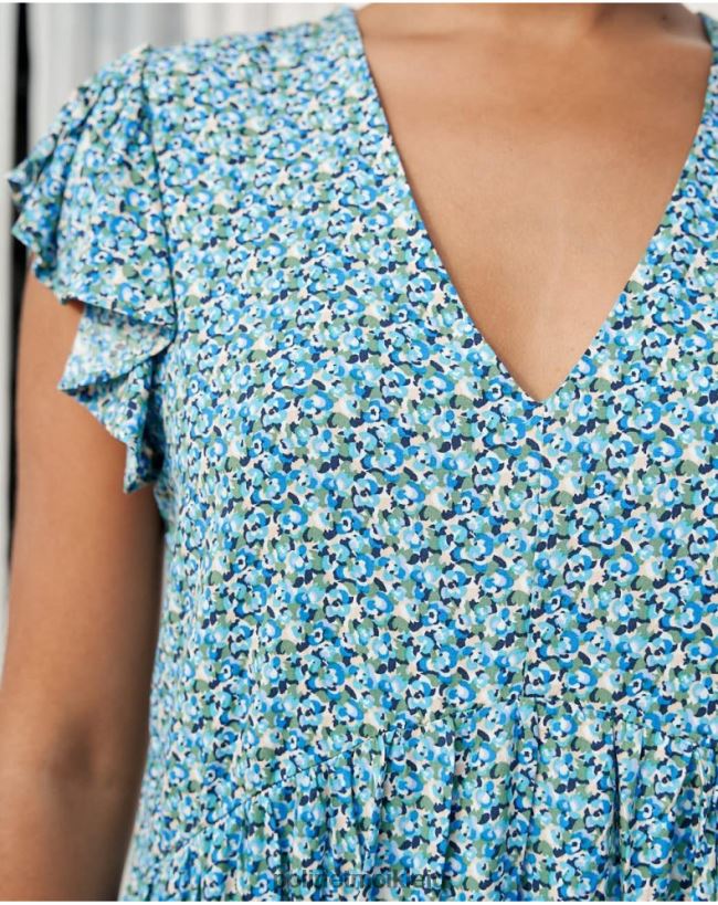 Polin et moi Kleid mit Rüschen Lena HT8R30 Kleidung klein blau