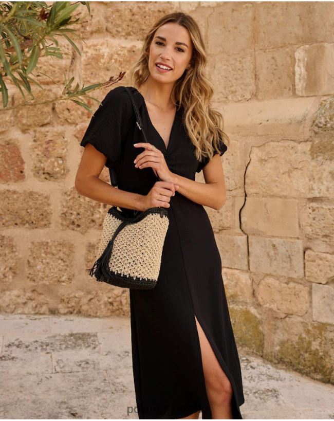 Polin et moi Kleiderärmel Eiria HT8R126 Kleidung Schwarz