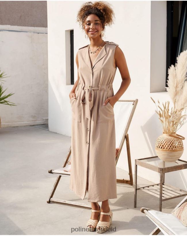 Polin et moi Lina Midikleid HT8R35 Kleidung Kamel