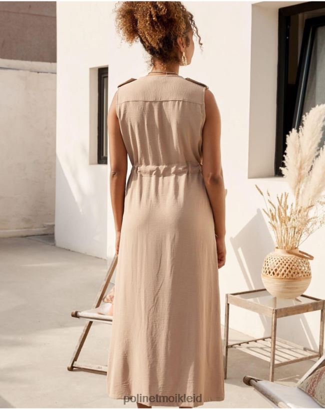 Polin et moi Lina Midikleid HT8R35 Kleidung Kamel