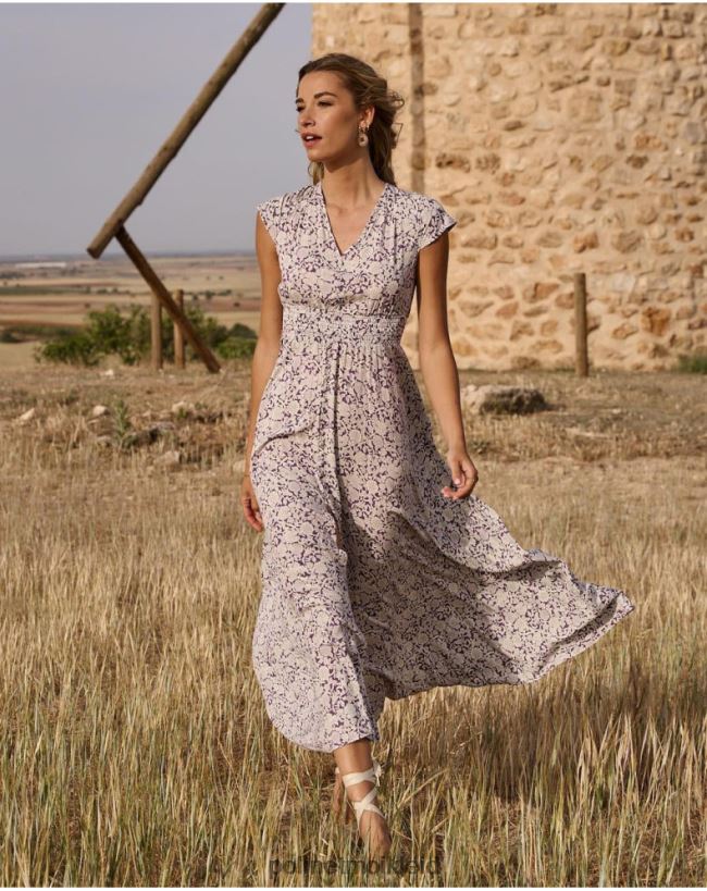 Polin et moi Magdal Midikleid HT8R111 Kleidung lila