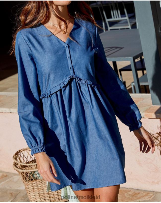 Polin et moi Mailand-Cowboy-Kleid HT8R101 Kleidung Denim