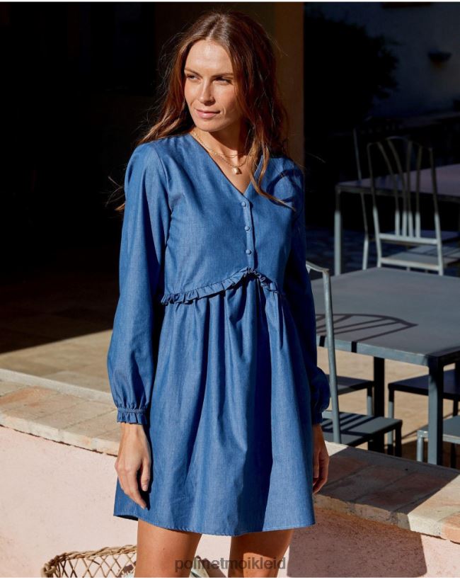 Polin et moi Mailand-Cowboy-Kleid HT8R101 Kleidung Denim