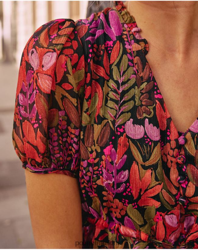 Polin et moi Maitane fließendes Kleid HT8R73 Kleidung braun