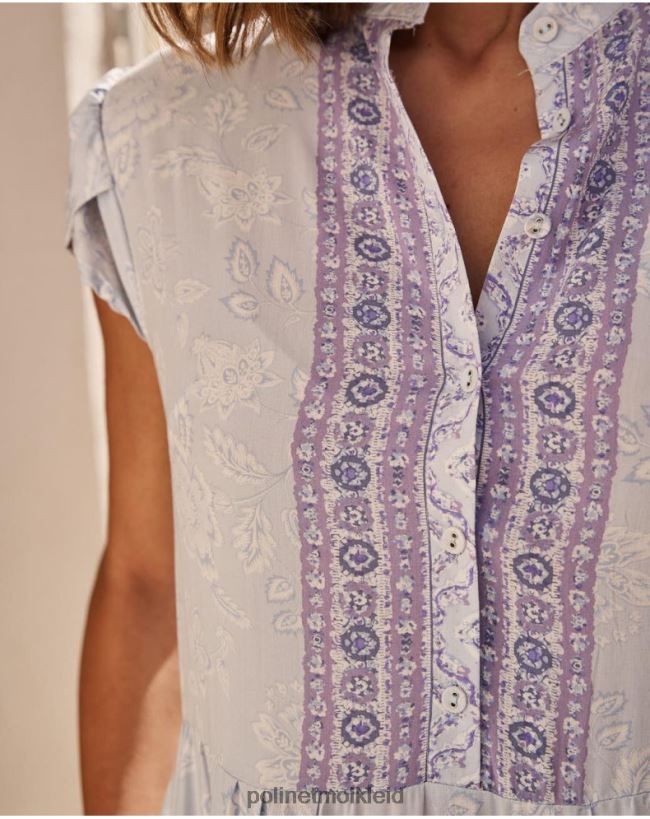 Polin et moi Mao Alice Kleid HT8R41 Kleidung lila