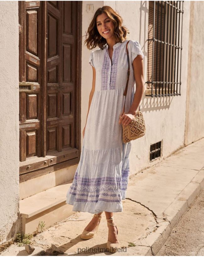 Polin et moi Mao Alice Kleid HT8R41 Kleidung lila