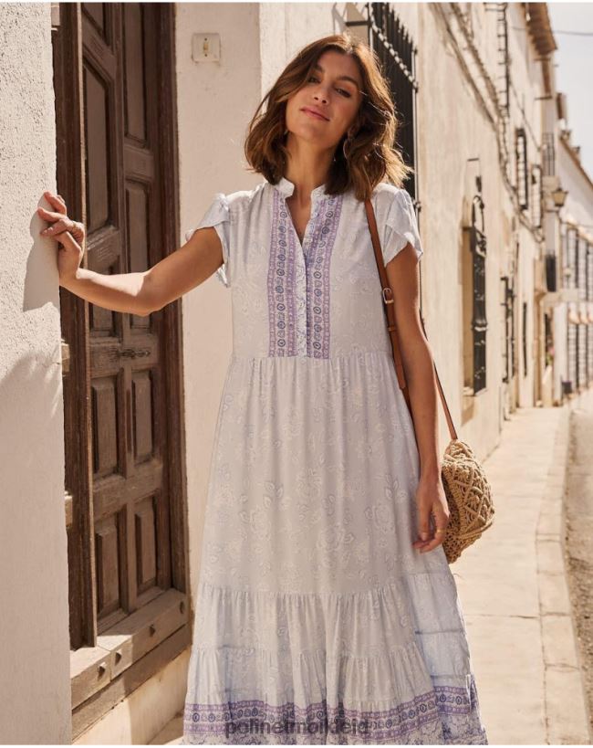 Polin et moi Mao Alice Kleid HT8R41 Kleidung lila