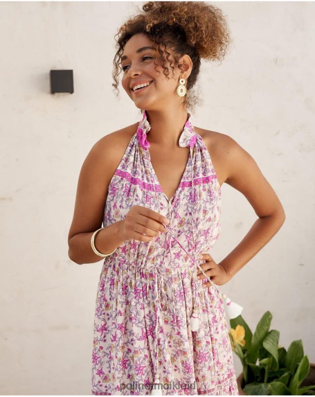 Polin et moi Neckholder-Vera-Kleid HT8R19 Kleidung Rose