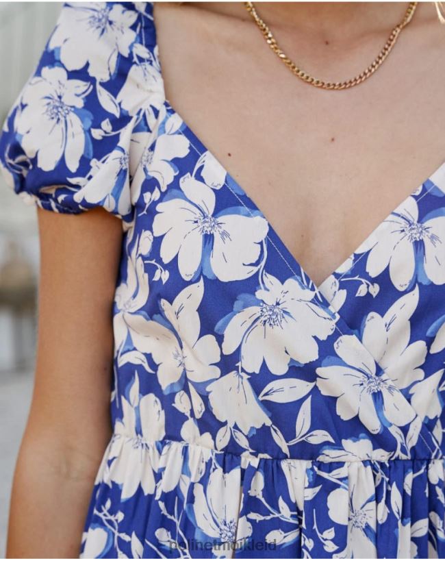 Polin et moi Nikka Blumenkleid HT8R102 Kleidung klein blau