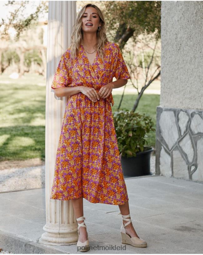 Polin et moi Rosela fließendes Kleid HT8R108 Kleidung Mango