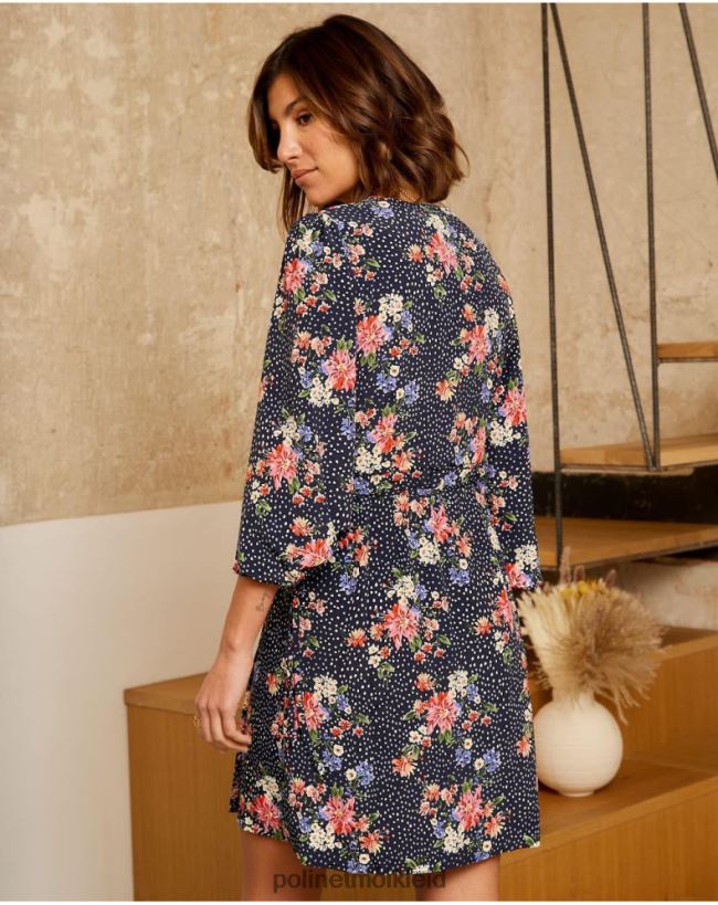 Polin et moi Topos Fabia Kleid HT8R133 Kleidung Marine