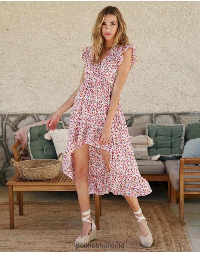 Polin et moi asymmetrisches Kleid Bessie HT8R117 Kleidung roh