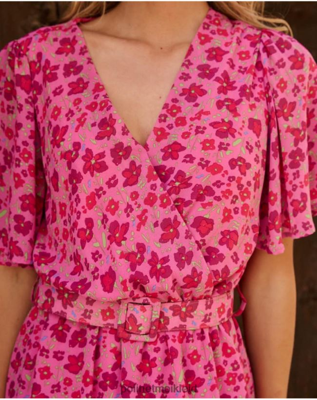 Polin et moi kurzes Kleid Afrika HT8R72 Kleidung Himbeere