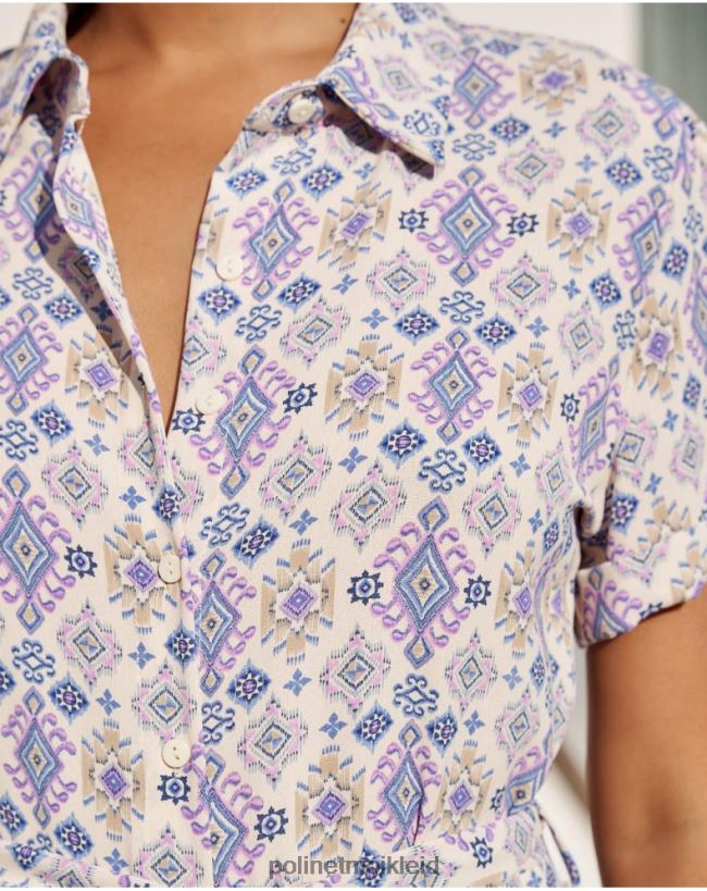 Polin et moi schlichtes kurzes Kleid HT8R43 Kleidung lila