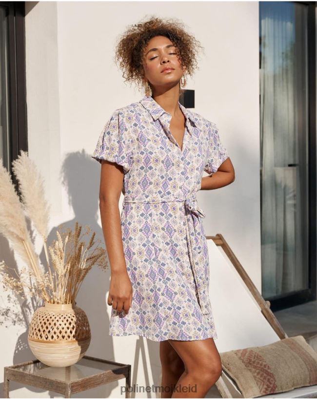 Polin et moi schlichtes kurzes Kleid HT8R43 Kleidung lila