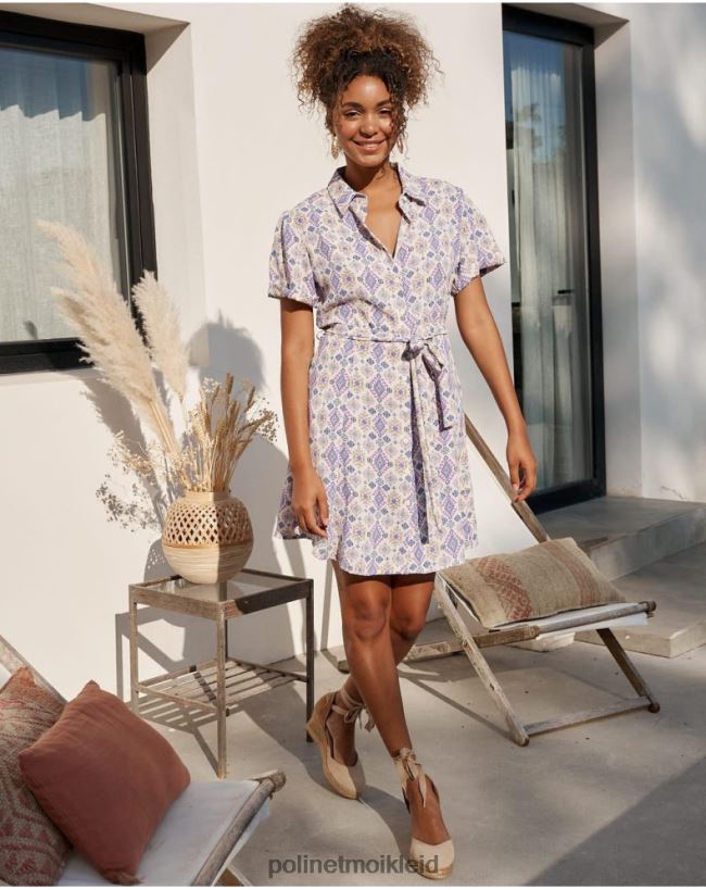 Polin et moi schlichtes kurzes Kleid HT8R43 Kleidung lila