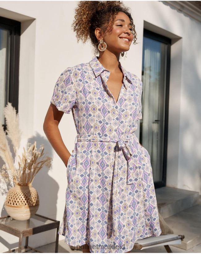 Polin et moi schlichtes kurzes Kleid HT8R43 Kleidung lila