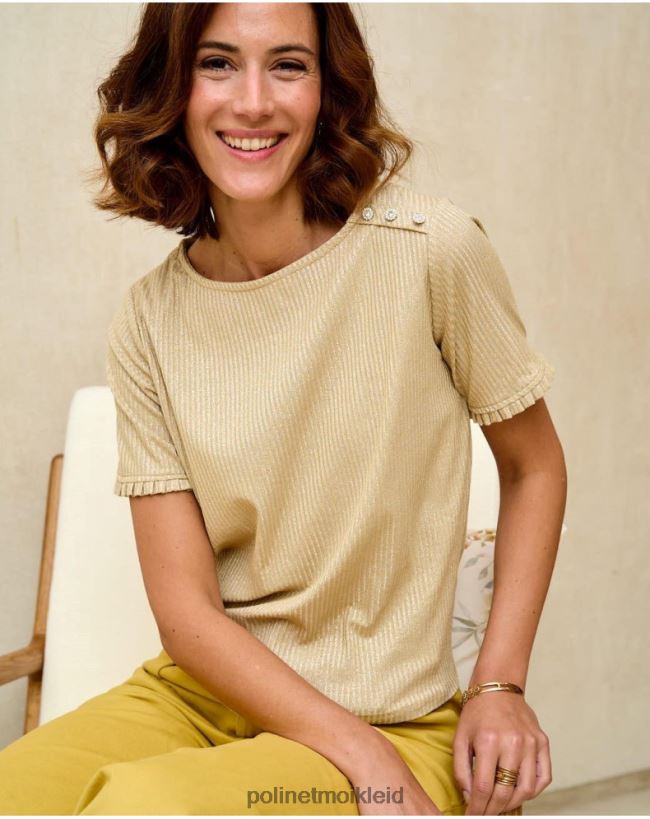 Polin et moi Pullover Simonne Knoten HT8R343 Kleidung Gold/Platin