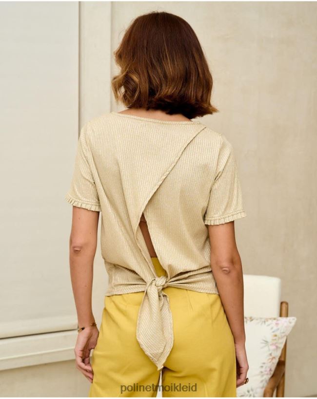 Polin et moi Pullover Simonne Knoten HT8R343 Kleidung Gold/Platin