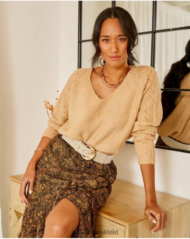 Polin et moi Pullover Standard-Spikes HT8R355 Kleidung Kamel