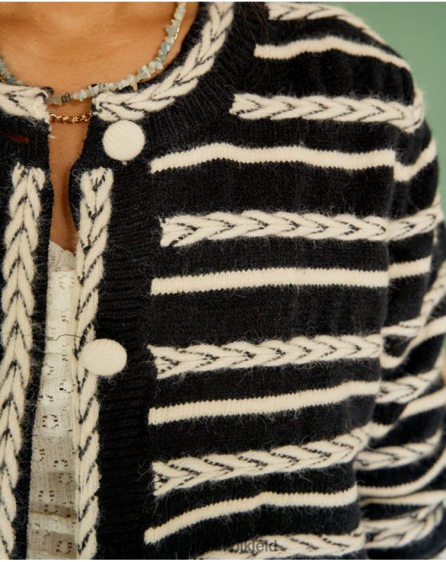 Polin et moi Strickjacke Spikes Mara HT8R359 Kleidung Schwarz